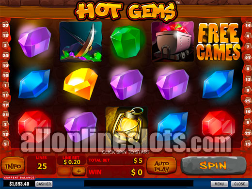 Cascade Bonus Slots Hot Gems by Playtech